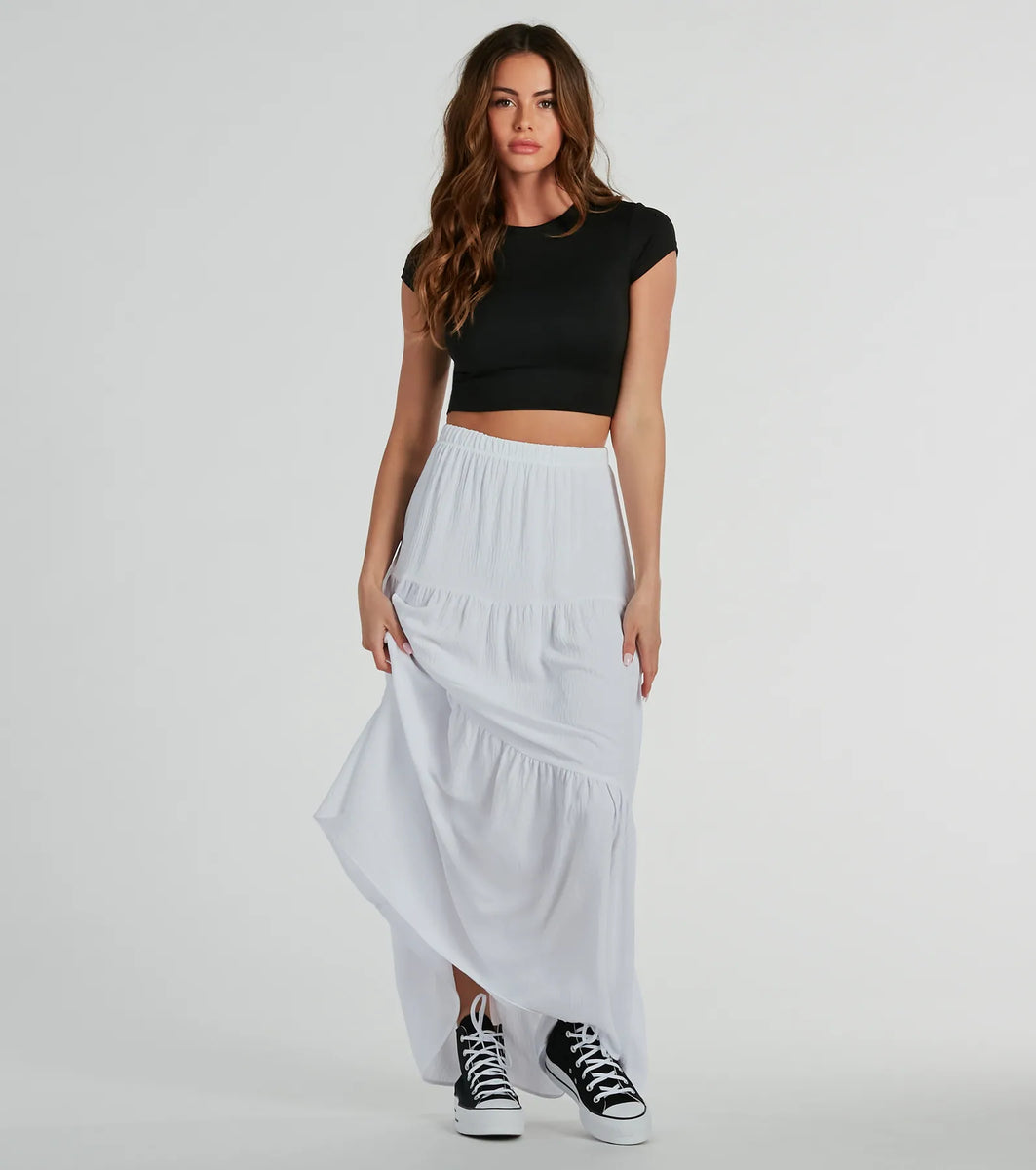 Flawless Duo Tiered Maxi Skirt | Windsor