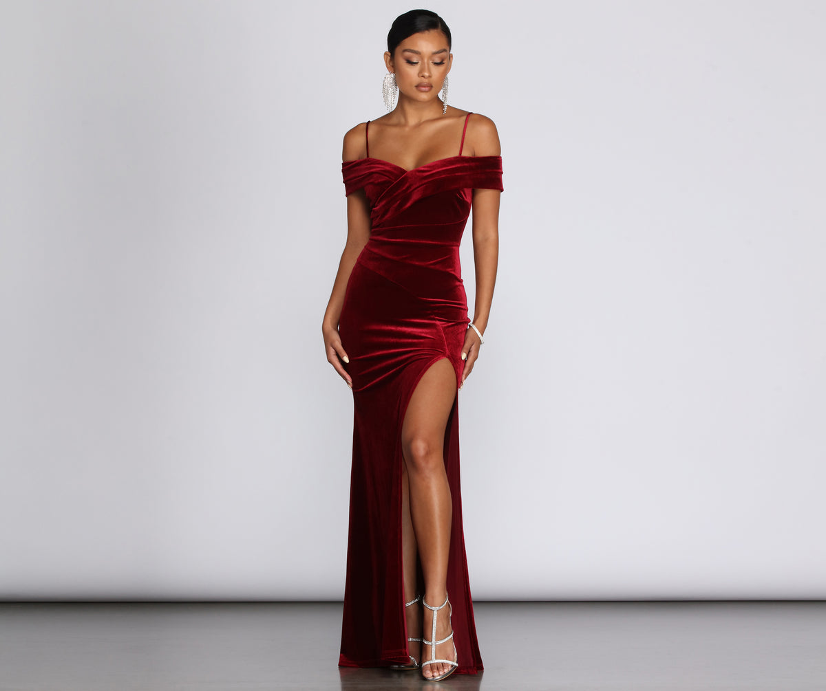 Windsor red velvet dress sale