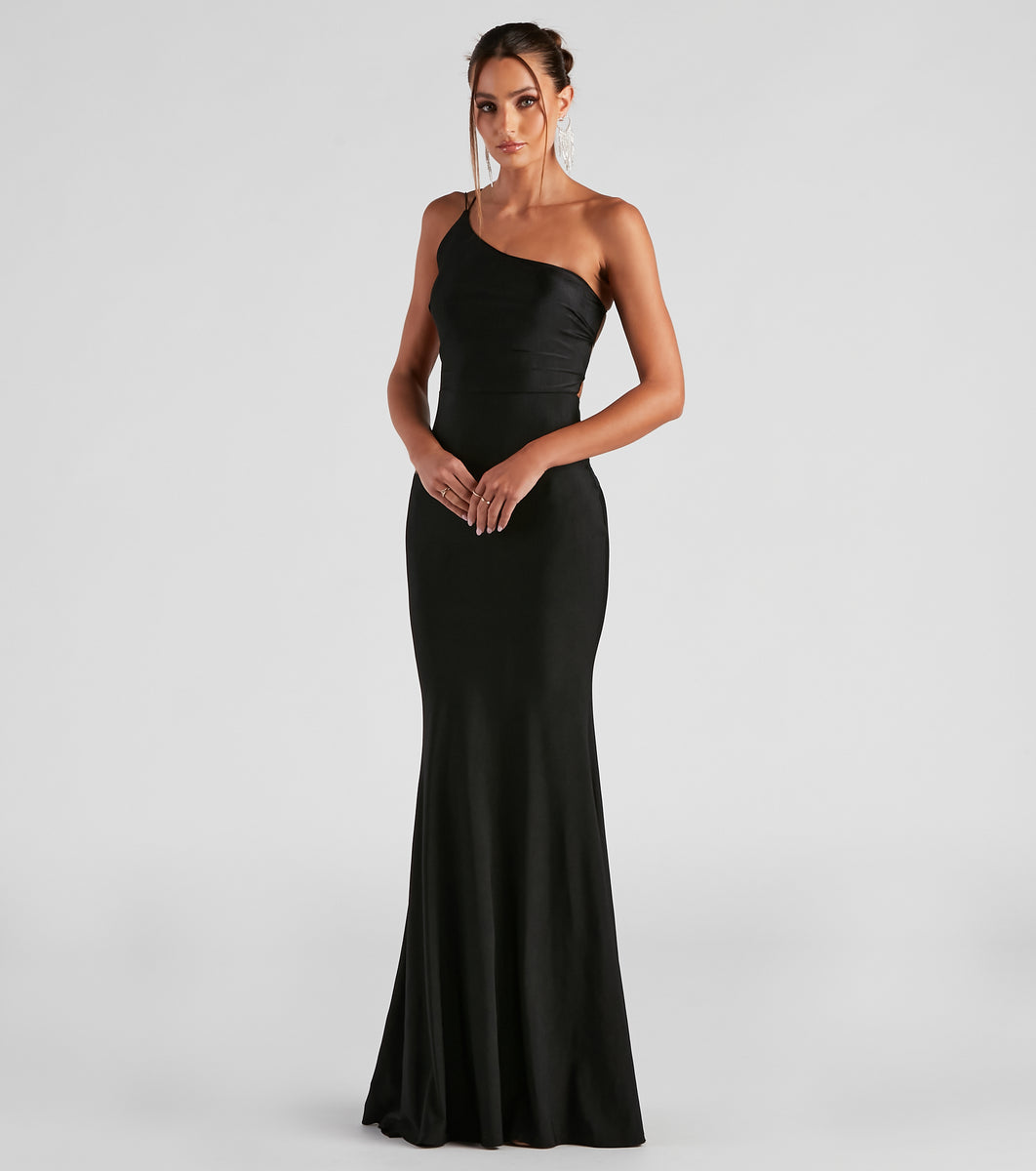 Black Strappy Back Cocktail Maxi Dress