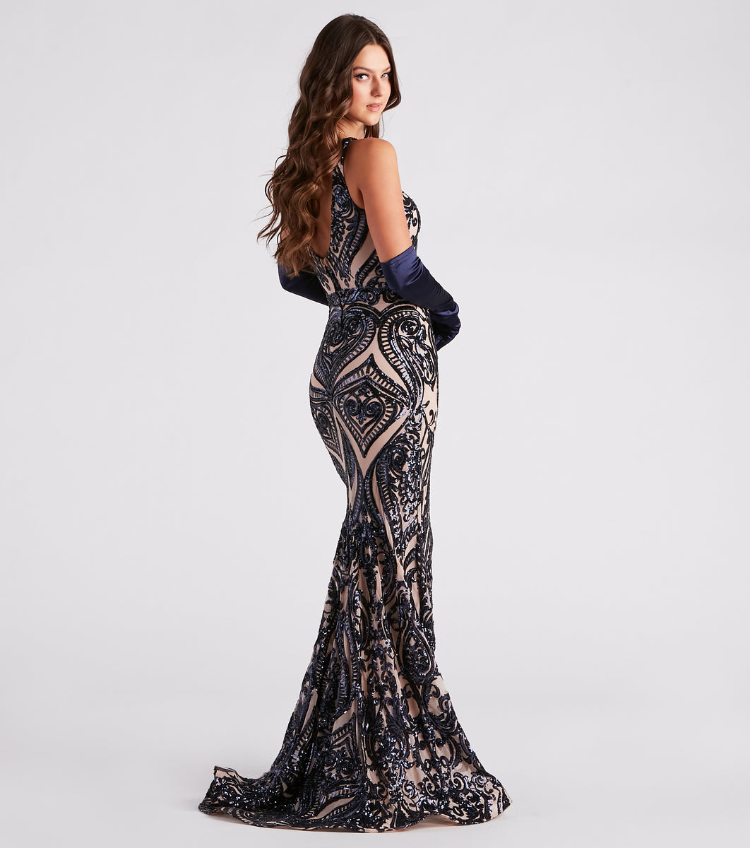 Mariah sequin store gown