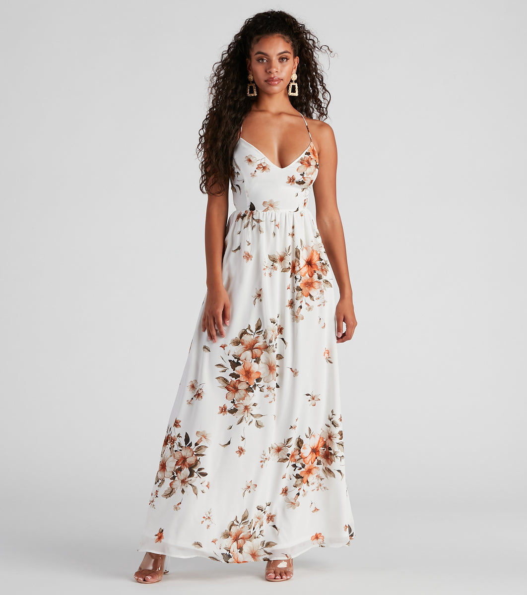 Effortless Beauty Floral Chiffon Maxi Dress | Windsor