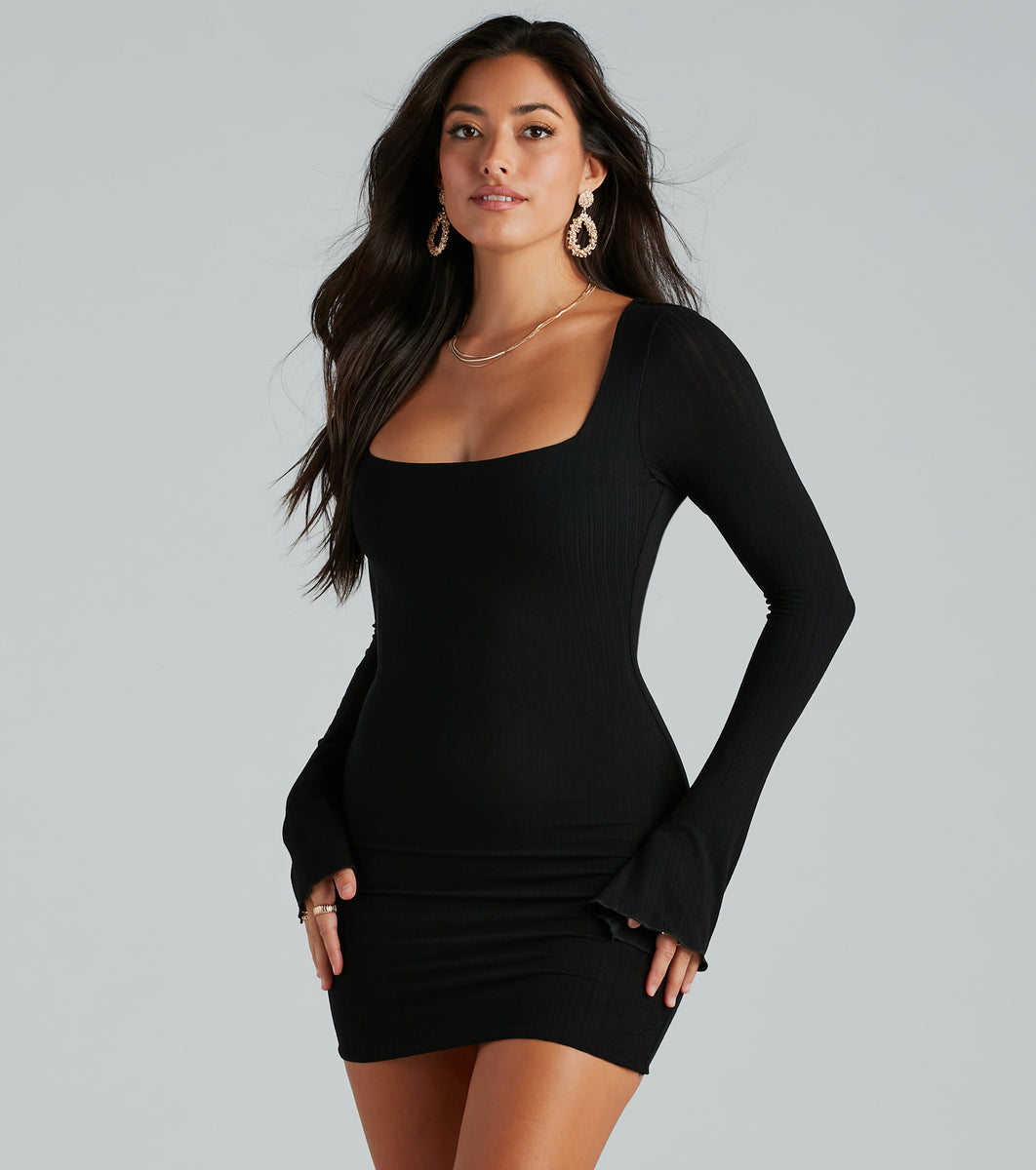 Casual Perfection Ribbed Knit Mini Dress