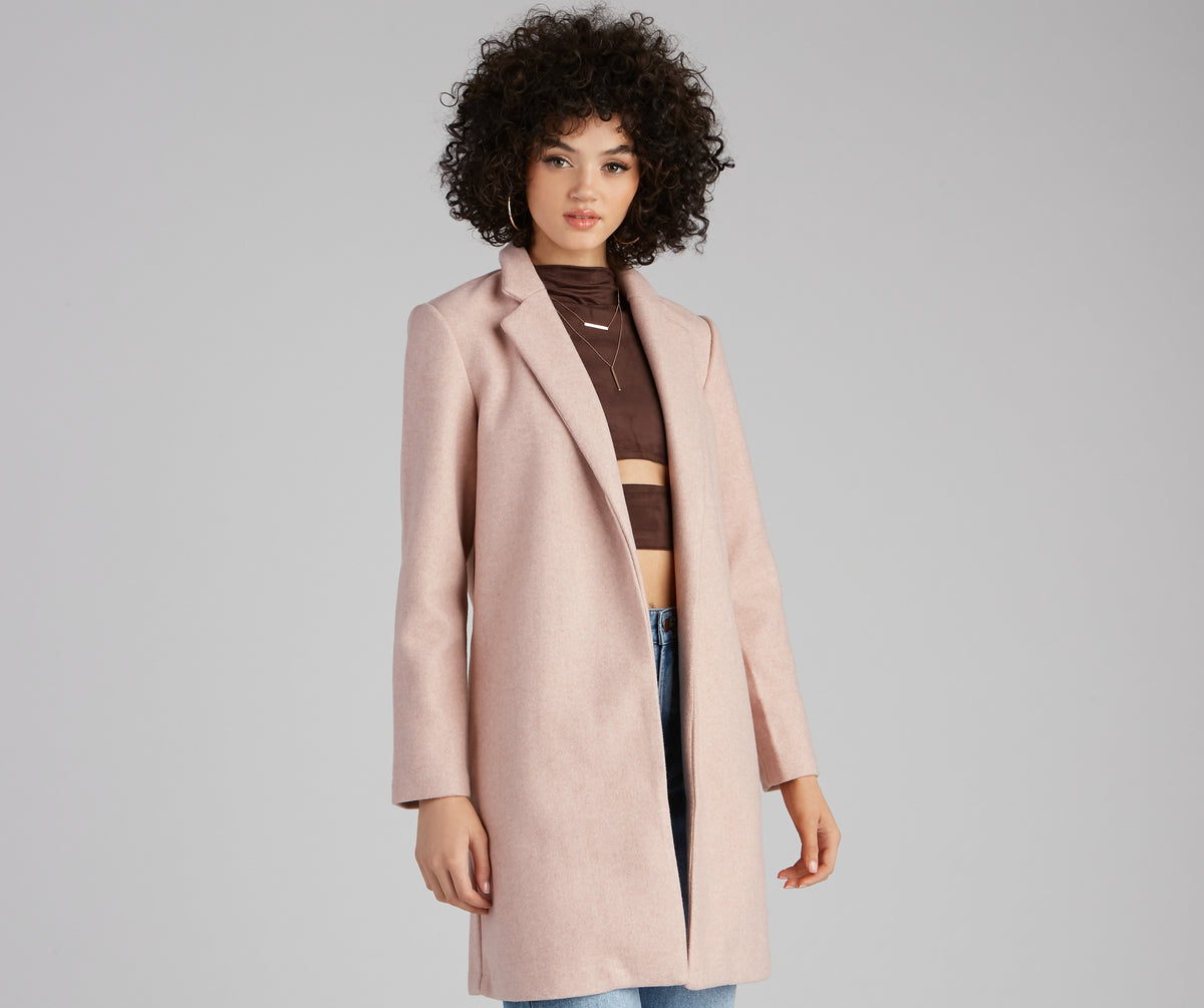 Big City Lapel Long Coat