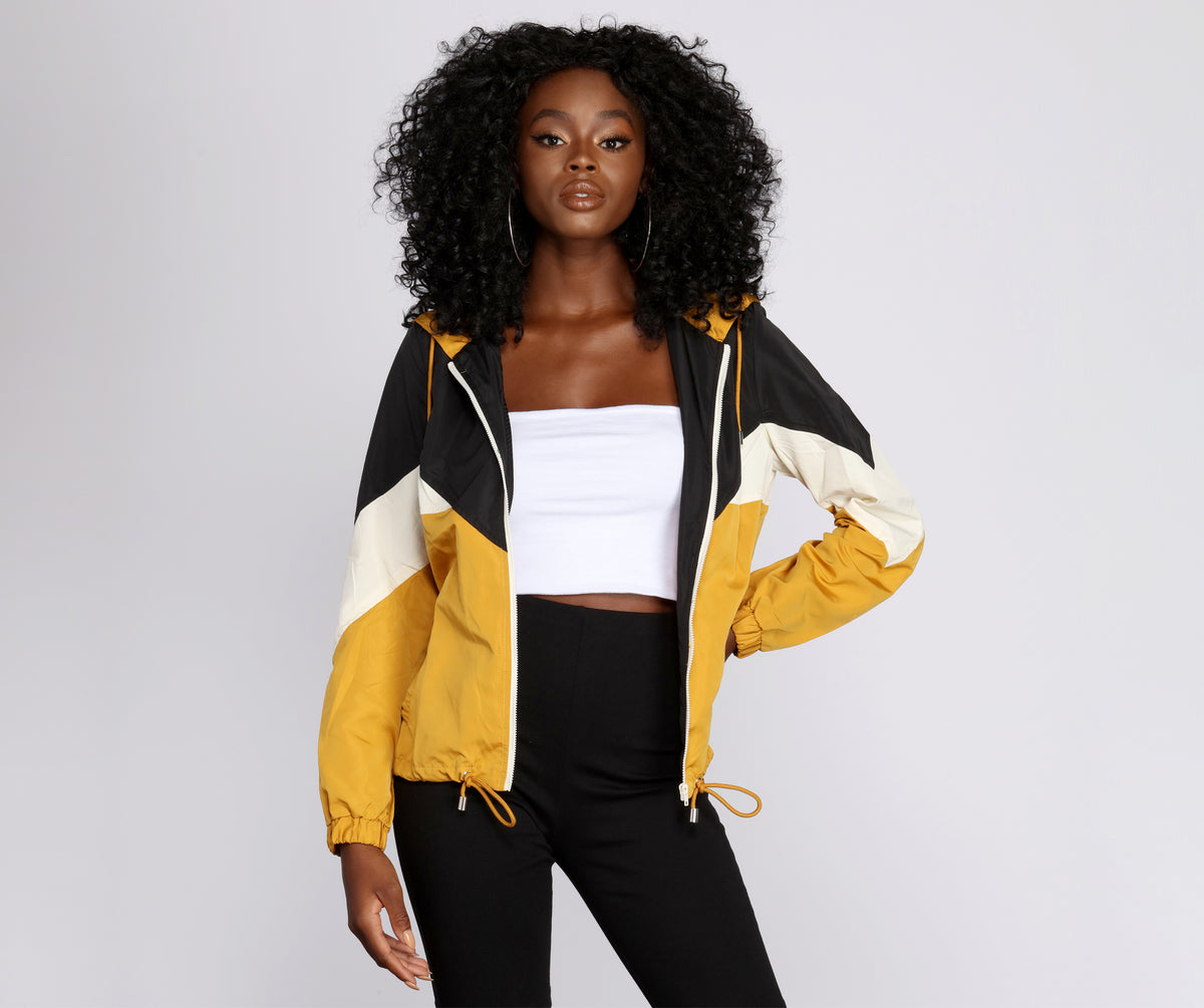 Mustard hotsell yellow windbreaker