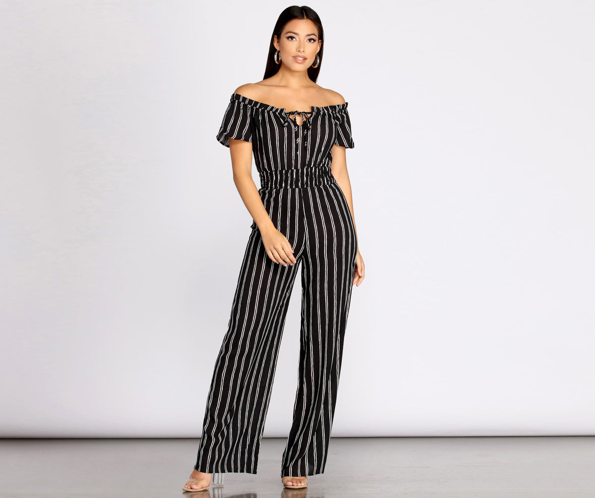 Nautical Babe Striped Jumpsuit