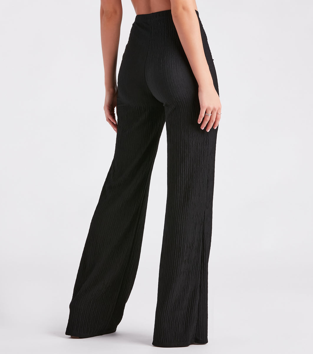 Two For The Show Texture Knit Wide Leg Pants | Windsor