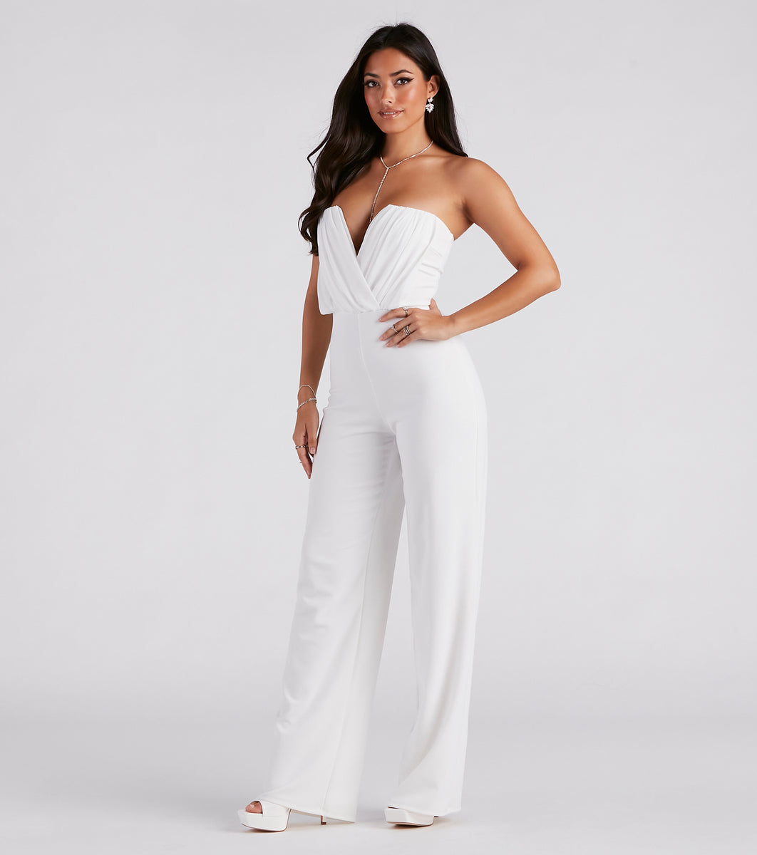 Maison martin margiela discount strapless crepe jumpsuit