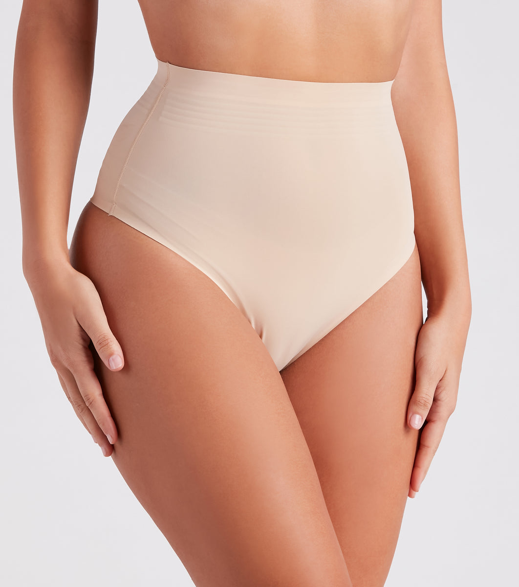 Perfect Fit High Waisted Tummy Control Thong Panty – Divine Lily Silhouette