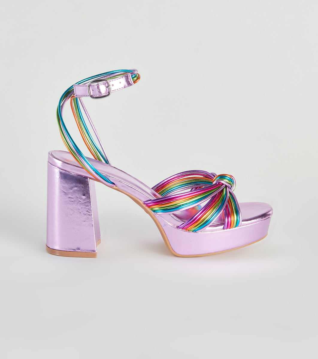 Make It Your Moment Metallic Platform Heels