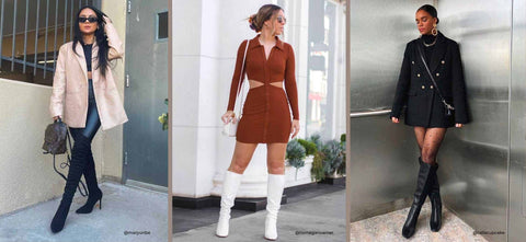 HOW TO STYLE THIGH HIGH BOOTS OUTFIT IDEAS LOOKBOOK