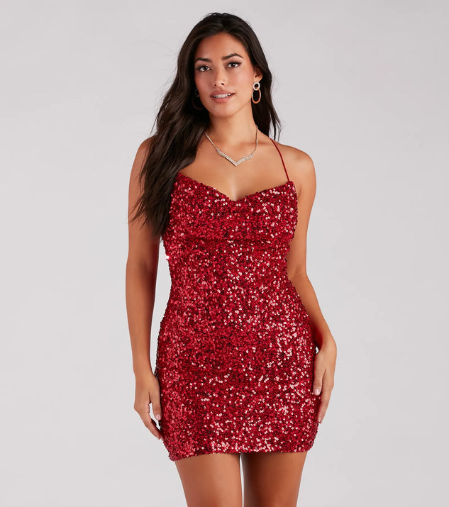 Raelyn Sequin Mini Party Dress