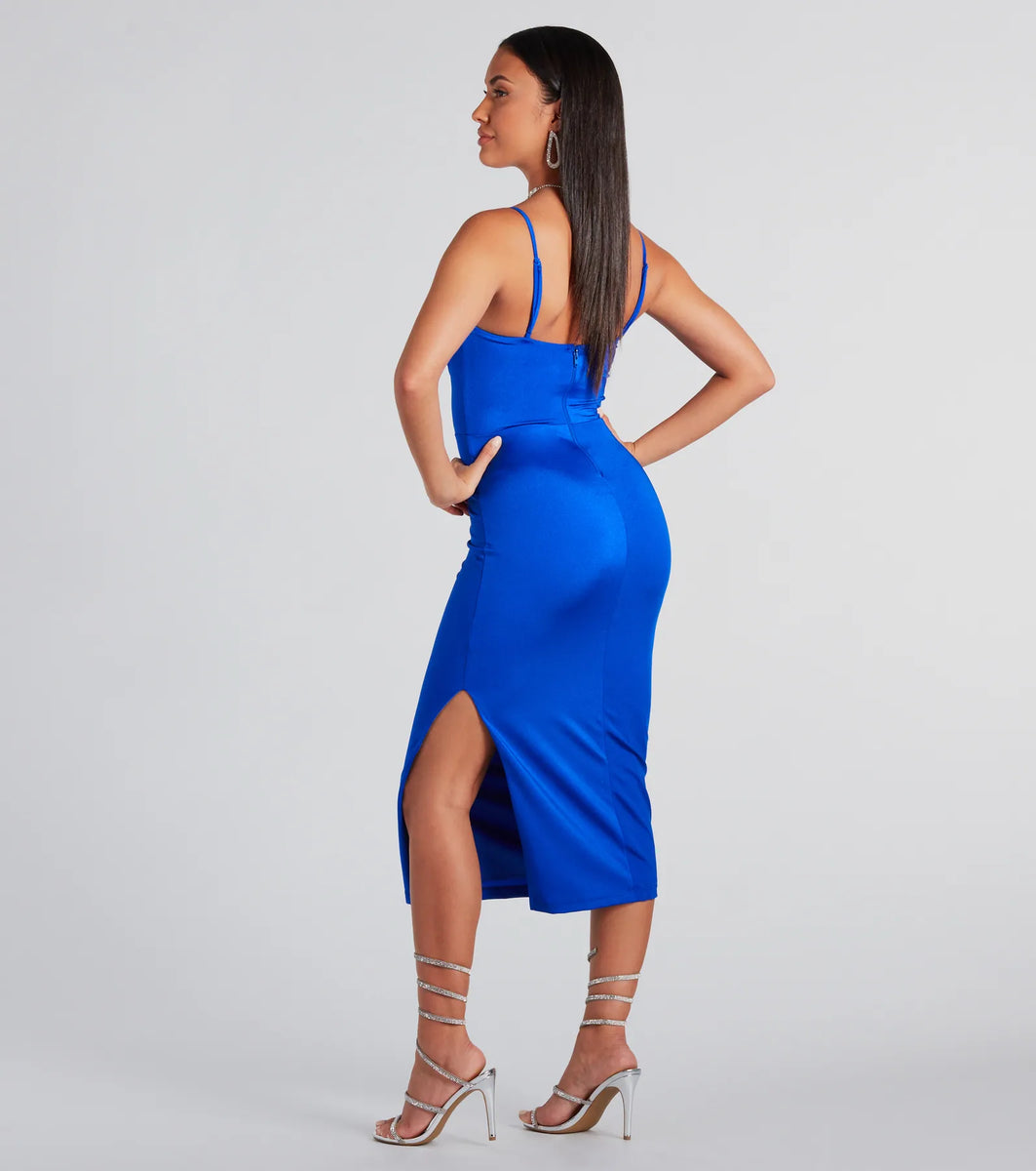 Alianna Formal Bustier Midi Dress