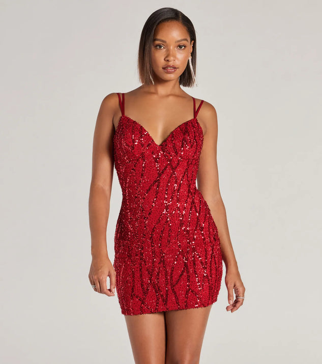 Red lace bodycon mini dress online