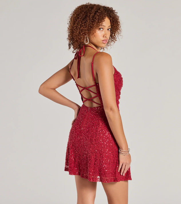 Windsor red sparkly shops dress