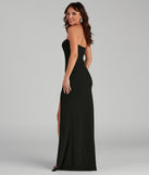 You'll feel stylish and confident in the Kaia Strapless High Slit Formal Dress as your Winter Formal Dress to stand out at your dance or event.