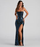 You'll be the best dressed in the Rowena Sequin Mermaid Dress as your fall formal dress with beautiful and unique details from Windsor.