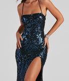 You'll be the best dressed in the Rowena Sequin Mermaid Dress as your fall formal dress with beautiful and unique details from Windsor.