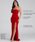 You'll feel stylish and confident in the Kaia Strapless High Slit Formal Dress as your Winter Formal Dress to stand out at your dance or event.