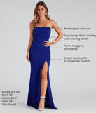 You'll feel stylish and confident in the Kaia Strapless High Slit Formal Dress as your Winter Formal Dress to stand out at your dance or event.