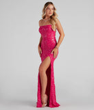 You'll be the best dressed in the Rowena Sequin Mermaid Dress as your fall formal dress with beautiful and unique details from Windsor.