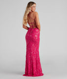 You'll be the best dressed in the Rowena Sequin Mermaid Dress as your fall formal dress with beautiful and unique details from Windsor.