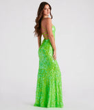 You'll be the best dressed in the Rowena Sequin Mermaid Dress as your fall formal dress with beautiful and unique details from Windsor.