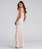 Micaela Formal Sequin Scroll Mermaid Dress