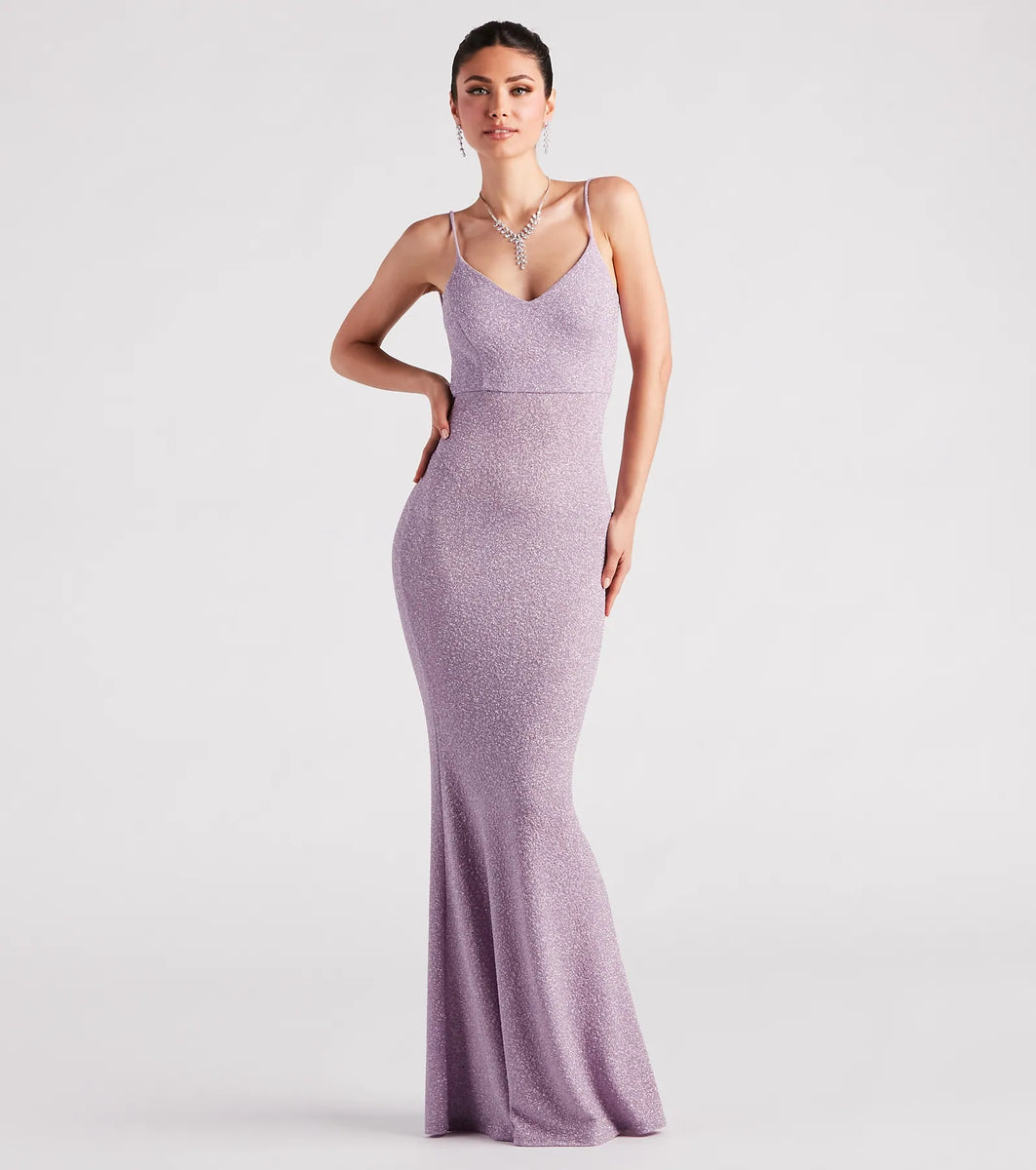 Irene Formal Backless Glitter Mermaid Dress