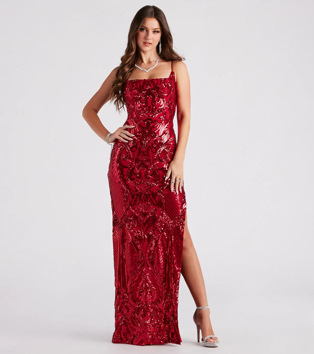 Windsor red sparkly shops dress