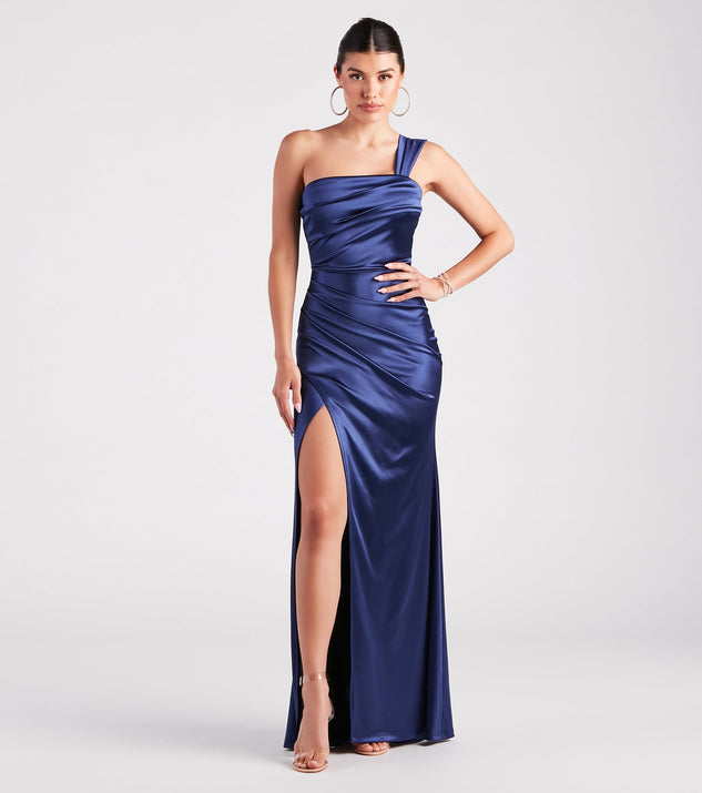 One shoulder black tie dress best sale