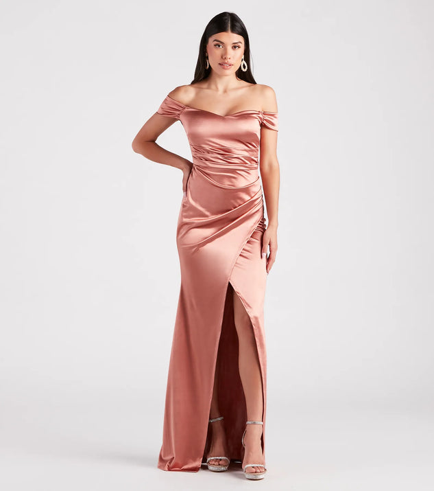 Formal fashion wrap dress long