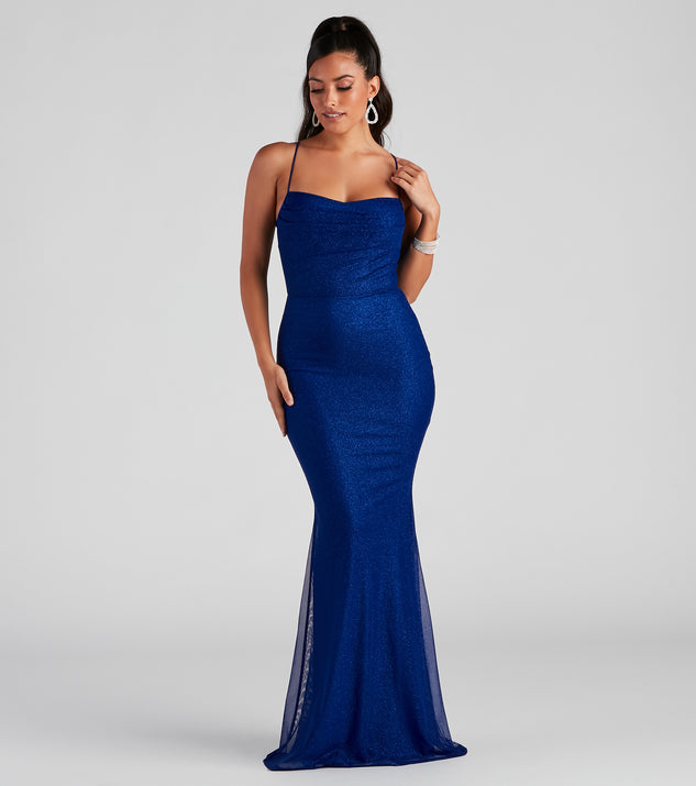 Addison Glitter Mesh Formal Dress is the perfect homecoming dress pick with on-trend details to make the 2024 dance your most memorable event yet!