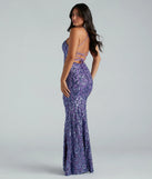 You'll be the best dressed in the Rowena Sequin Mermaid Dress as your fall formal dress with beautiful and unique details from Windsor.