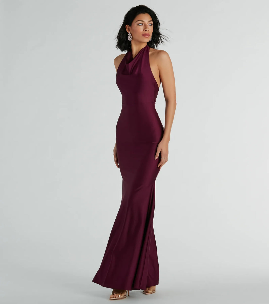 Diane Formal Halter Mermaid Long Dress