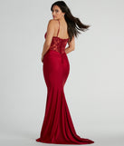 Alisa Lace Sequin Back Mermaid Formal Dress