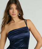 Trina One-Shoulder Slim Satin Formal Dress