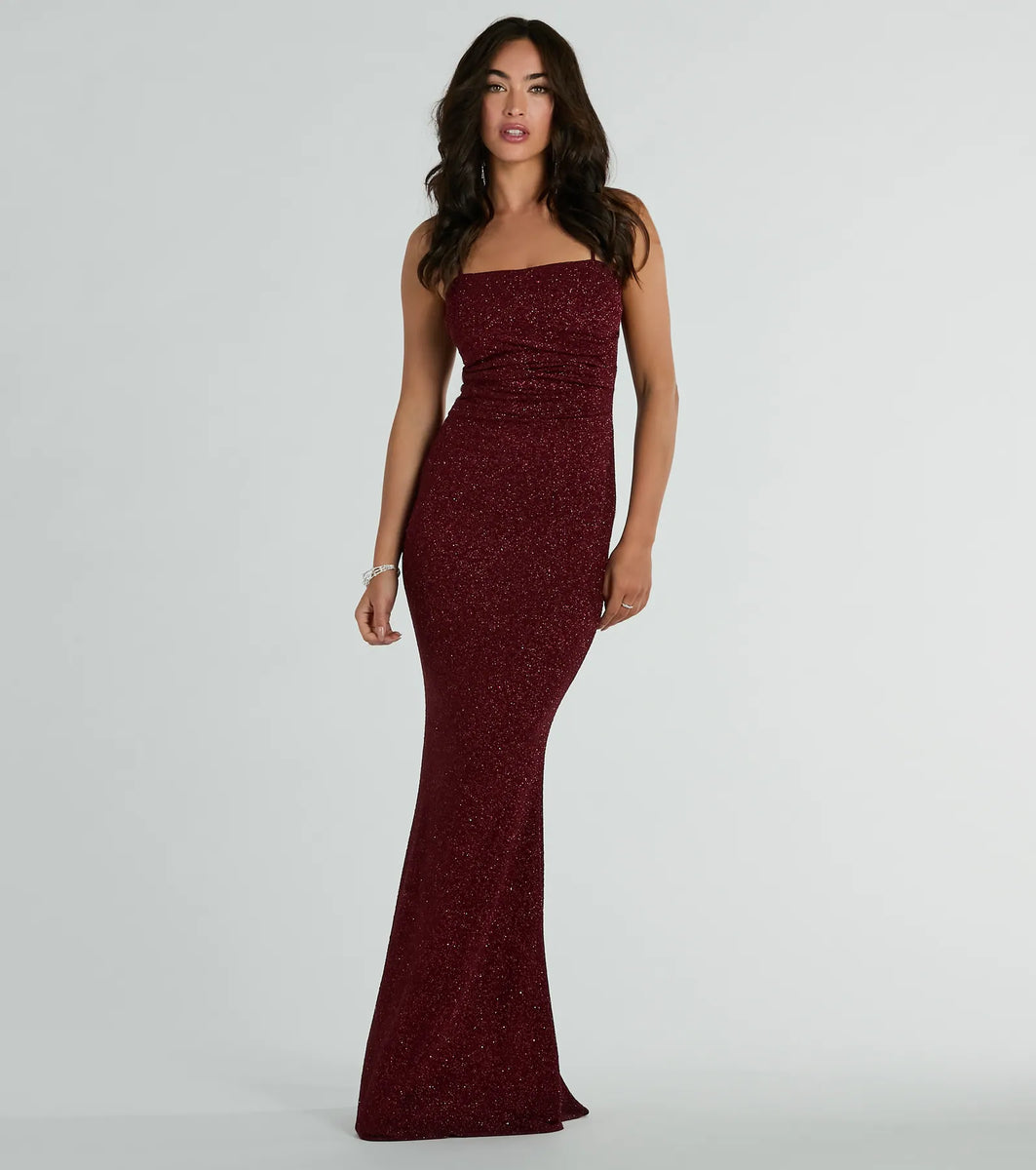 Wendy Sleeveless Mermaid Glitter Formal Dress & Windsor