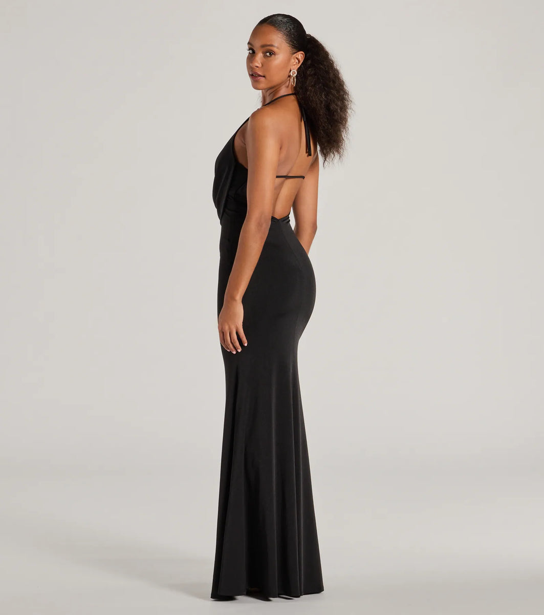 Katherine Halter Open Back Mermaid Formal Dress