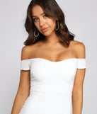 Flared And Flirty Off-The-Shoulder Midi Dress