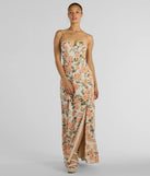 Essential for vacations or summer days, the Gorgeous Arrival Rose Floral Chiffon Maxi Dress is a sundress or milkmaid dress with sleek and flirty details.