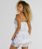 Essential for vacation or concert outfits, the Subtle Romance V-Neck Floral Chiffon Mini Dress is a sundress or milkmaid dress with sleek and flirty details.