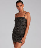 Feline Fashionista Leopard Mesh Mini Dress