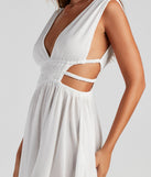 Set the Bar Linen Cutout Mini Dress