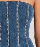 The Tell Me About It Stud Strapless Denim Mini Dress is a casual dress for more than special occasions with a fitted or flowy silhouette and accents in the most recent trends!