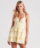 Sunset Happy Hour Ruffled Skater Dress