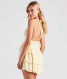 Sunset Happy Hour Ruffled Skater Dress