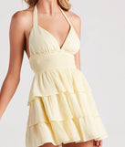 Sunset Happy Hour Ruffled Skater Dress