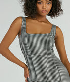 The Sweeter Than Pie Scoop Neck Gingham Mini Dress is a casual dress for more than special occasions with a fitted or flowy silhouette and accents in the most recent trends!