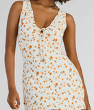 Essential for vacations or summer days, the Oopsie Daisy Sleeveless A-Line Mini Dress is a sundress or milkmaid dress with sleek and flirty details.