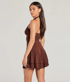 The Sassy Style Ruched Knit Halter Skater Dress is a casual dress for more than special occasions with a fitted or flowy silhouette and accents in the most recent trends!